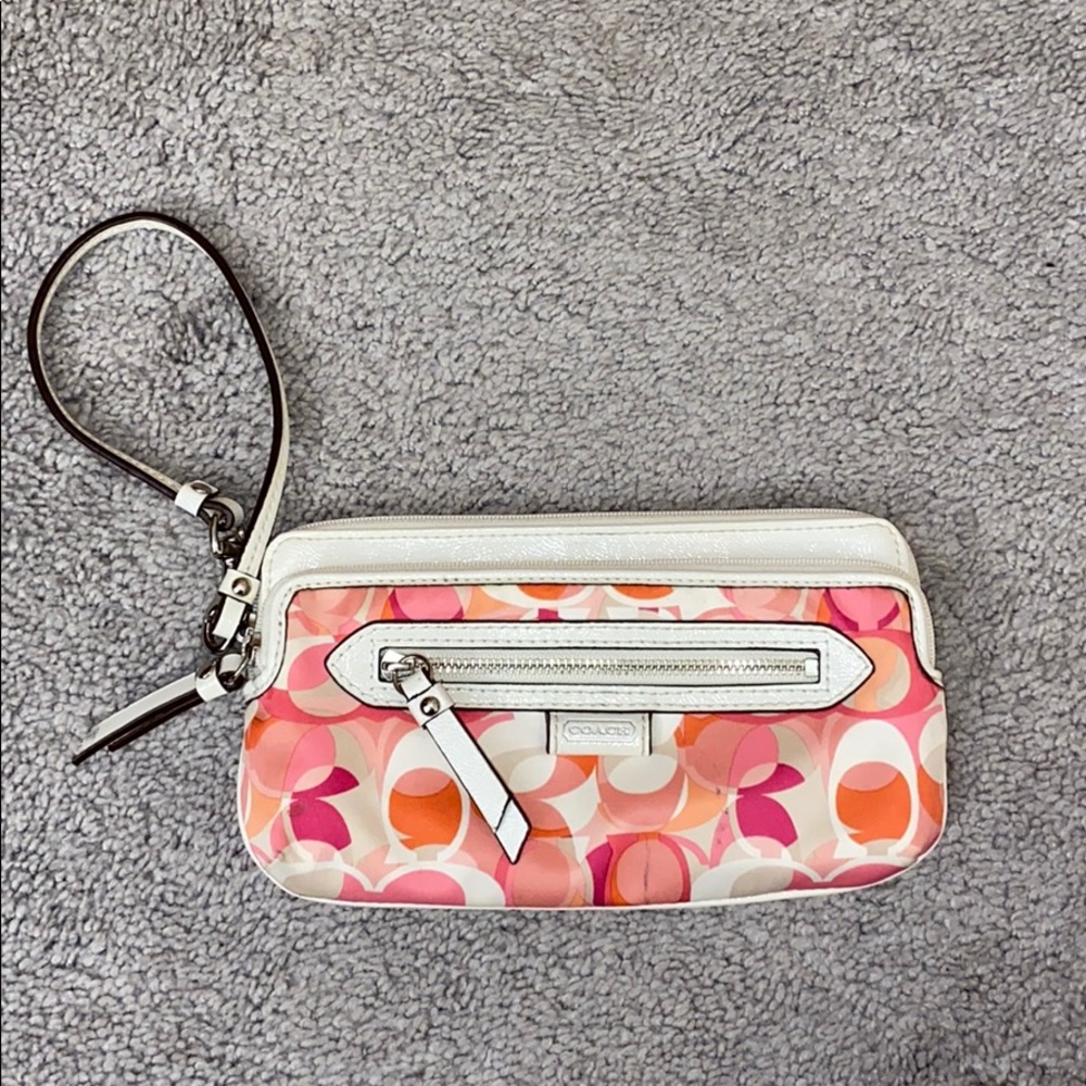 Pastel Pink Coach Wristlet